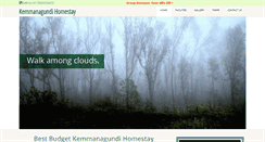 Desktop Screenshot of kemmangundihomestays.com